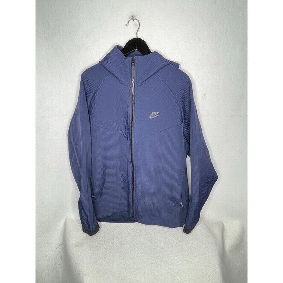 Nike Men's Sportswear Tech Pack Hooded Woven Jacket Blue Size XL 928551-451 - Picture 1 of 14